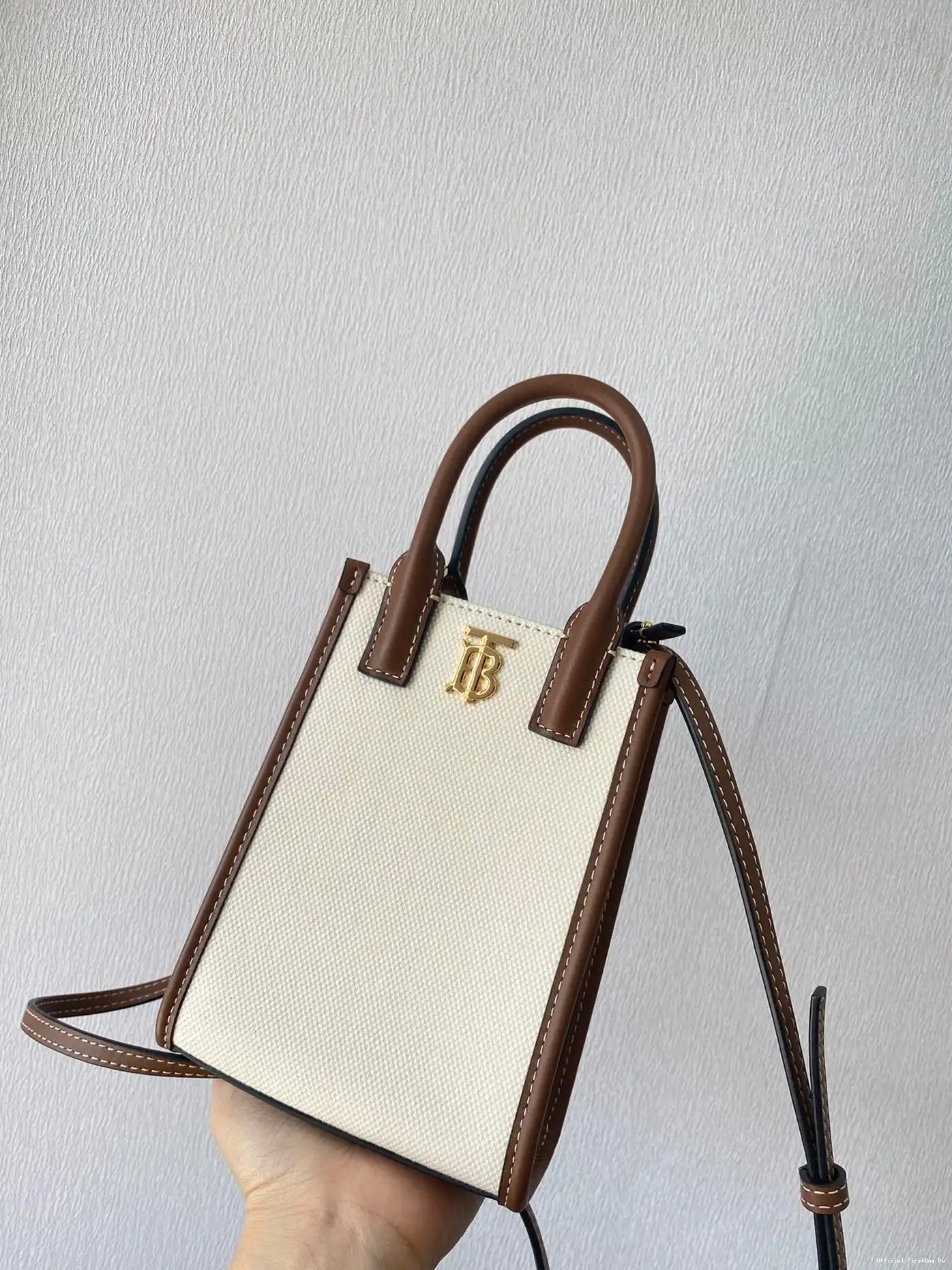 Official First Bag Ru MICRO Tote BURBERRY Frances 0519